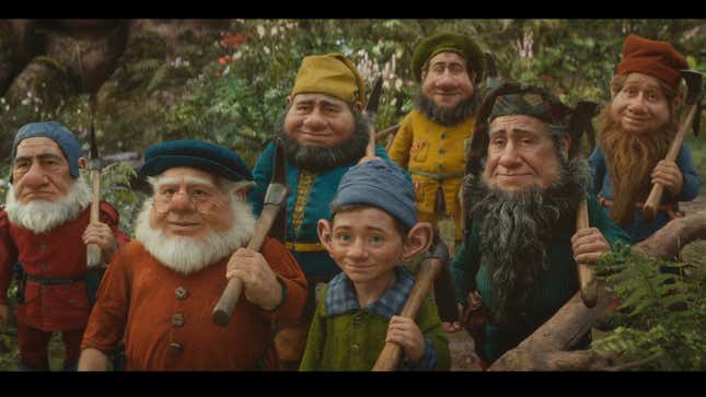 Image for article titled Snow White's Live-Action Seven Dwarfs Are Pure Nightmare Fuel